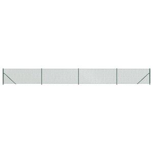 vidaXL Maschendrahtzaun mit Bodenflansch Gr&uuml;n 1x10 m