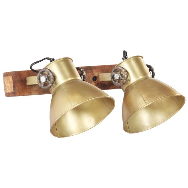 vidaXL Wandlampe Industriestil Messing 45x25 cm E27