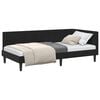 vidaXL Eckbettgestell mit Kopfteil Schwarz 90 cm x 200 cm Samt