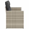 vidaXL Gartensofa mit Kissen 2-Sitzer Hellgrau Poly Rattan