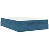 vidaXL Bettgestell mit Matratze mit Matratze 2 pcs Blau Samt