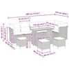 vidaXL Garten-Sofa-Set mit Kissen 10 pcs Beige und Hellgrau