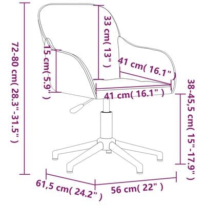 vidaXL Esszimmerstühle 2 Stk. Drehbar Braun Samt