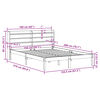 vidaXL Bettgestell mit Kopfteil ohne Matratze Wachsbraun 150x200 cm