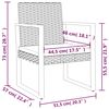 vidaXL 4-tlg. Garten-Lounge-Set mit Kissen Schwarz Poly Rattan