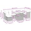 vidaXL 8-tlg. Garten-Sofagarnitur mit Kissen Beige Poly Rattan