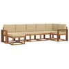 vidaXL Outdoor-Sofagarnitur 7 Stk. Natur und Beige