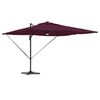 vidaXL Roma Parasol Rot 286 x 284 x 270 cm Aluminium und Polyester