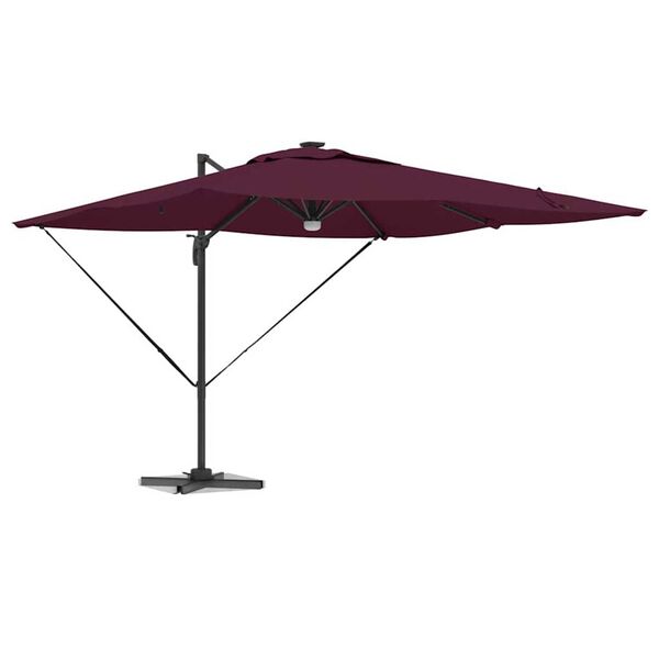 vidaXL Roma Parasol Rot 286 x 284 x 270 cm Aluminium und Polyester