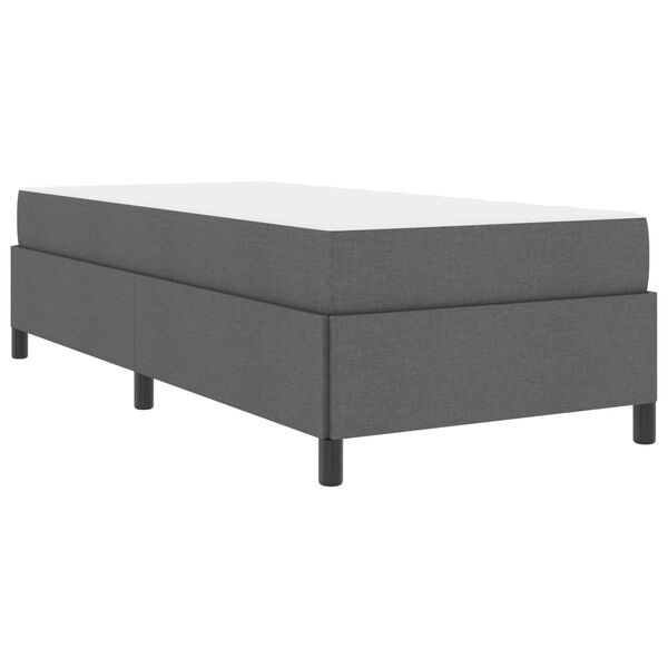 vidaXL Boxspringbett Dunkelgrau 90 x 200 cm Stoff