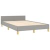 vidaXL Bettgestell ohne Matratze Hellgrau 120x200 cm Stoff