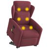 vidaXL Massagesessel mit Aufstehhilfe Weinrot Stoff