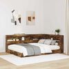 vidaXL Stauraum-Kopfteil mit Regal R&auml;uchereiche 160 cm Holzwerkstoff