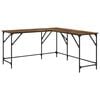 vidaXL Schreibtisch R&auml;uchereiche 149x149x75 cm Holzwerkstoff