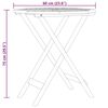 vidaXL Klappbarer Gartentisch &Oslash;60x75 cm Massivholz Eukalyptus