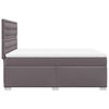 vidaXL Boxspringbett mit Matratze Grau 140x200 cm Kunstleder