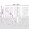 vidaXL Zaunpfosten Grau 100 x 0,4 m (36 mm Maschen) Stahl und PVC
