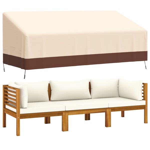 vidaXL Abdeckungen f&uuml;r 3-Sitzer-Bank 2 Stk. 204x86x48/73cm 600D Oxford