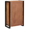 vidaXL Highboard mit T&uuml;ren Braun Massivholz Akazie und Metall