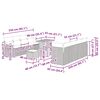 vidaXL Garten-Sofa-Set mit Kissen mit Speicher Beige Poly Rattan