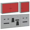 vidaXL Werkzeugschrank und Pegboard Set 5 pcs Rot 150 x 20 x 115 cm