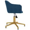 vidaXL Esszimmerst&uuml;hle 6 Stk. Drehbar Blau Samt