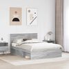 vidaXL Bettrahmen Graues Sonoma 140 x 190 cm Massives Kiefernholz