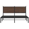 vidaXL Metallbett ohne Matratze Braun Eichen-Optik 140x200 cm