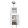 vidaXL Badschrank Hochglanz-Wei&szlig; 30x30x100 cm Holzwerkstoff