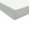 vidaXL Boxspringbett mit Matratze Hellgrau 100x210 cm Samt