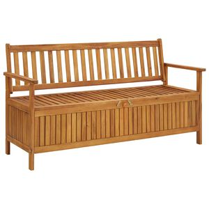 vidaXL Gartenbank mit Stauraum 148 cm Massivholz Akazie