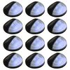 vidaXL Outdoor Solar-Wandleuchten LED 12 Stk. Rund Schwarz