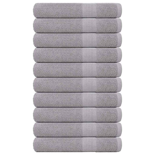 vidaXL Handt&uuml;cher FROGN 10 Stk. Grau 100x200 cm 360 g/m&sup2;