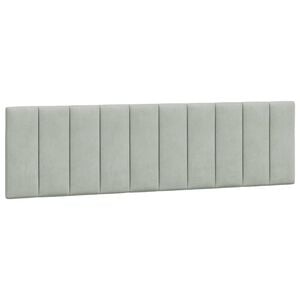 vidaXL Kopfteil-Kissen "Hanko" Hellgrau 180 cm Samt