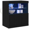 vidaXL LED-Sideboard Schwarz 60,5 x 37 x 67 cm Holzwerkstoff