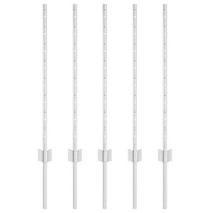 vidaXL Eingebetteter Zaunpfosten 5 Stk. Silber 120 cm