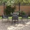 vidaXL Garten Essgruppe 5 pcs Schwarz Stahl