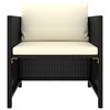 vidaXL 8-tlg. Garten-Lounge-Set mit Kissen Poly Rattan Schwarz