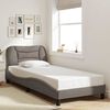 vidaXL Bettgestell ohne Matratze "Hvar" Taupe 90x190 cm Stoff