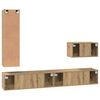 vidaXL TV-Schrankset mit Schubladen 4 pcs Artisan-Eiche Holzwerkstoff