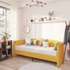 vidaXL Tagesbett mit Matratze USB Gelb Samt 90x200 cm