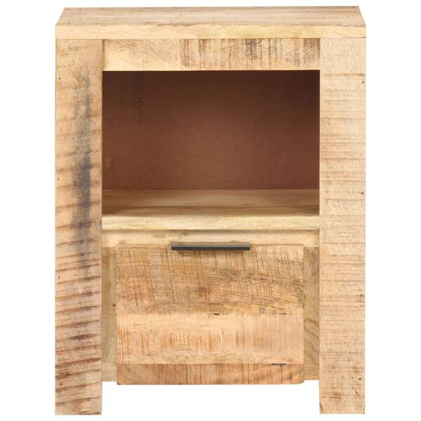 vidaXL Nachttisch 40x30x50 cm Raues Mangoholz