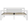 vidaXL Bettgestell Wei&szlig; und Schwarz Metall 120x200 cm