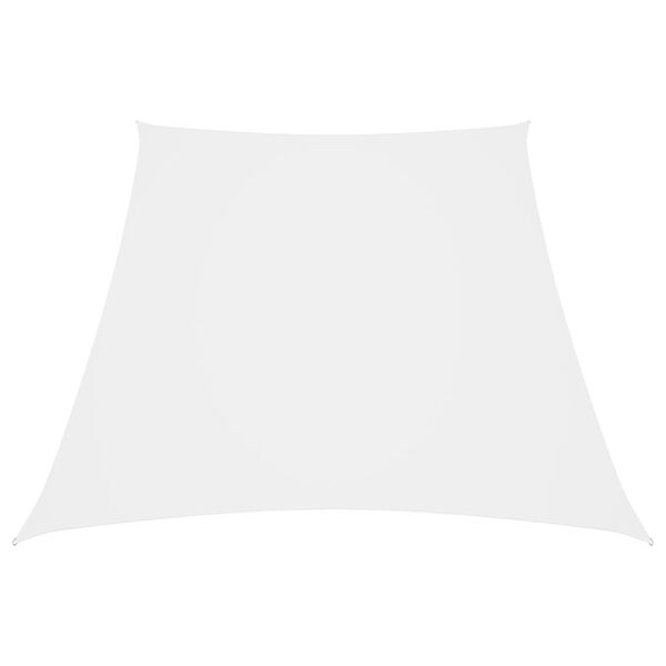 vidaXL Sonnensegel Oxford-Gewebe Trapezform 3/4x3 m Wei&szlig;