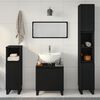 vidaXL Badezimmerm&ouml;bel-Set Wandmontiert 3 pcs Schwarz Eichen-Optik