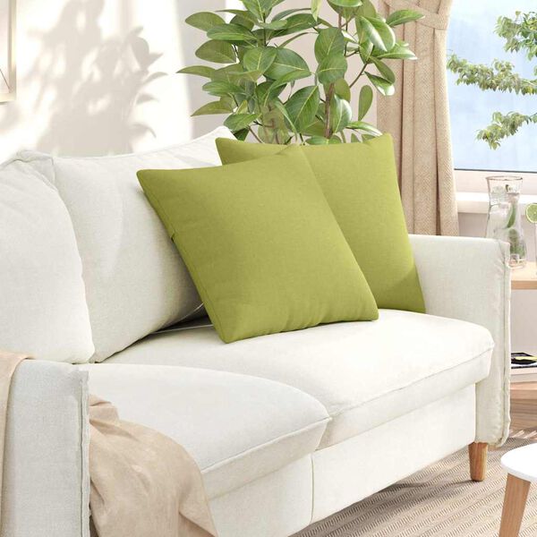 vidaXL Sofakissen 2 pcs Hellgr&uuml;n 50 x 50 cm Stoff