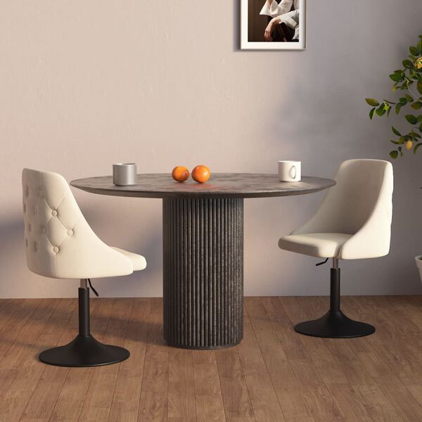 vidaXL Esszimmerst&uuml;hle 2 Stk. Creme Samt