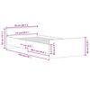 vidaXL Bettgestell Grau Sonoma 75x190 cm Holzwerkstoff