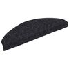 vidaXL Stufenmatten Selbstklebend 10 Stk. 65x21x4 cm Schwarz Halbrund Gro&szlig;