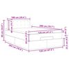 vidaXL Ottomane Bett mit Matratze & LEDs Blau 120x200 cm Stoff